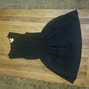 Cute fit and flare black mini with lace detail